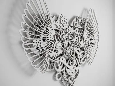 Panel Clockwork Love 3D model