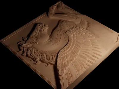 Pegasus CNC 3d Print High Relief Sand Casting 3D print model