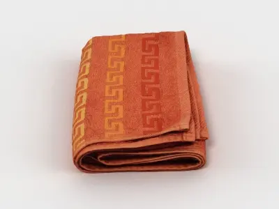 Folded Towel 02 Low-poly 3D model