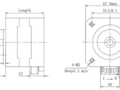 Casun stepping motor supplier 3D printer Nnema 17 stepper motor 3D print model