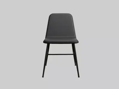 SpineMetalbase black leather Low-poly 3D model