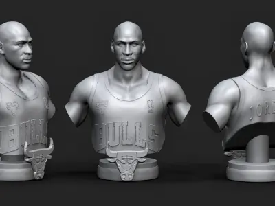  Micheal Jordan 3D Printable 5 3D print model