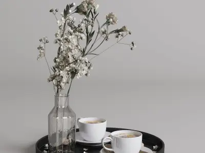 Coffee set 01 3D model