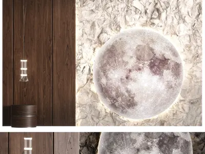 Decorative wall panel N05 3D model