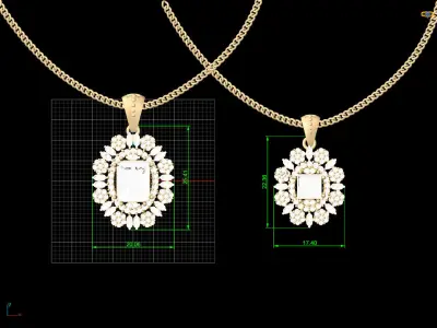 Lux  pendants  printable gold jewelry printable 3D model 3D print model