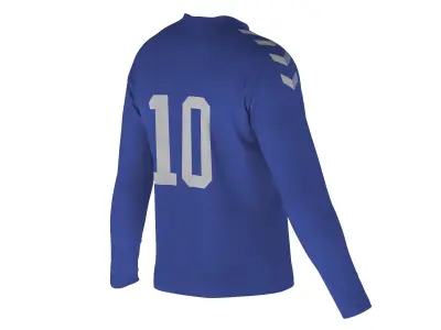 Men Football Long Sleeve Shirt Low-poly 3D model