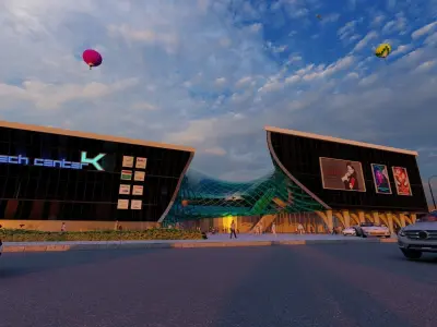 My architecture Revit 2019 project Shopping mall supermarket 3D model