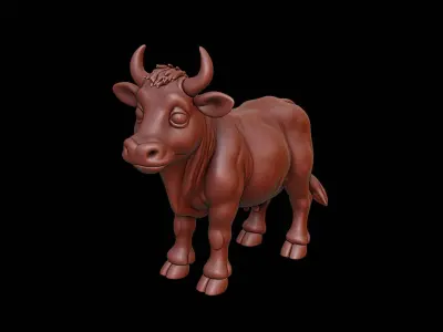 Cow Animal Sculpture 3D print model