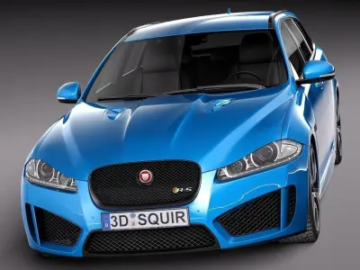 Jaguar XFR-S Sportbrake 2015 3D model