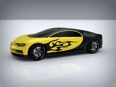 Bugatti Chiron   High Detail Car Model 3D model