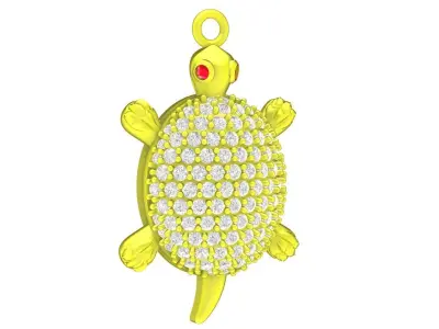Luxury Turtle Diamond Pendant Jewelry for Unisex  4655 3D print model