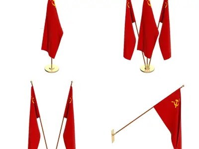 Soviet Union Flag Pack 3D model