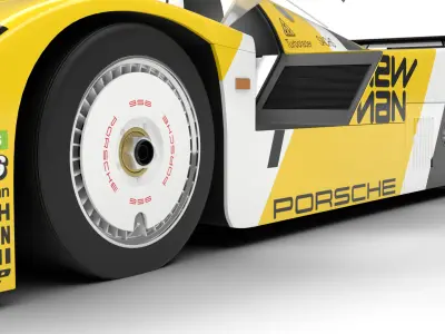 Porsche 956 Group C 1982 NewMan Joest Racing HQ 3d model  3D model