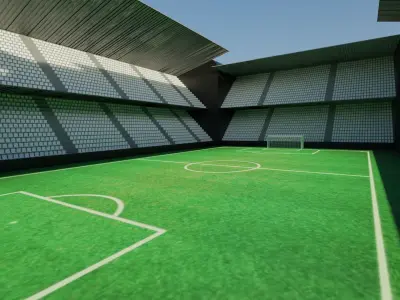 Soccer - Football Stadium Low-poly 3D model