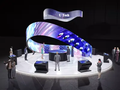 exhibition Low-poly 3D model 8