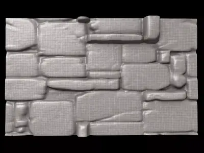 Stone Wall Edge Component 3D print model