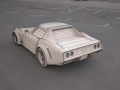 chevrolet corvette c3 concept 3D model