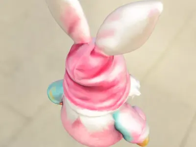 Easter Bunny Gnome Low-poly 3D model