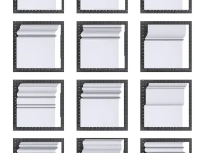 Architectural moldings - Baseboards-A 3 3D model
