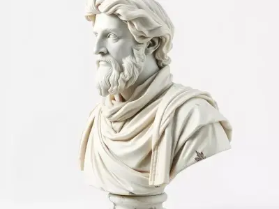 Elegant Marble Bust model pack Low-poly 3D model