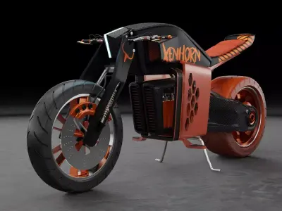 Xenhorn Motorcycle Low-poly 3D model