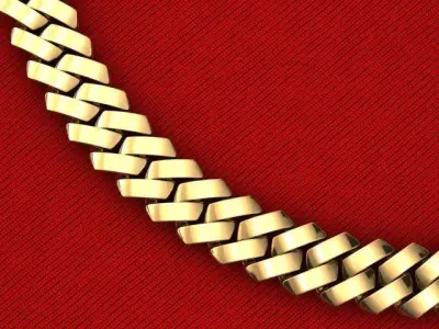 5 MM CUBAN SQUARE LINK CHAIN FOR BRACELET OR NECKLACE 3D print model