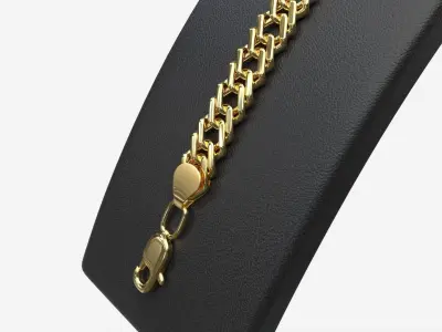 Bracelet Curved Leather Display Holder Stand 3D model