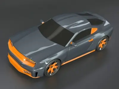  Stylish muscle car concept 3D model
