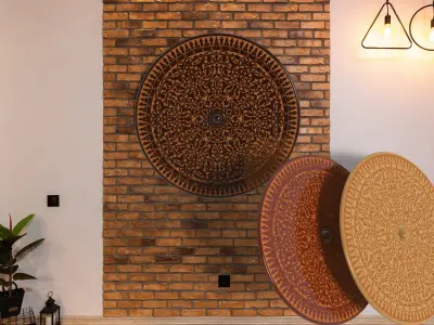 Wall panel stylized as  Arabian Shield 3D model