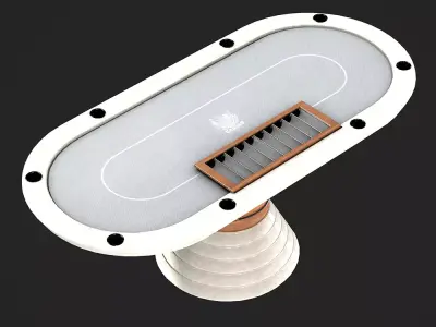 Poker Table Low-poly 3D model