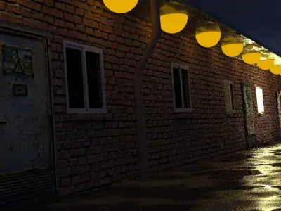 Night Time Street Free 3D model