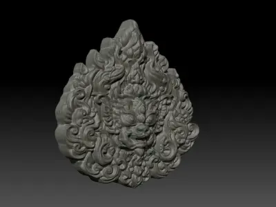 Thai Ornament Decor Bas Relied 04 - 231005 3D print model