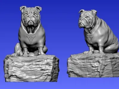 NCAA - Handsome Dan statue - Yale University - 3D PRINT 3D print model