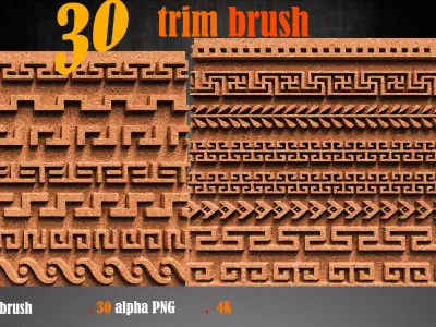 30 pattern Trim Brush vol 1 Texture