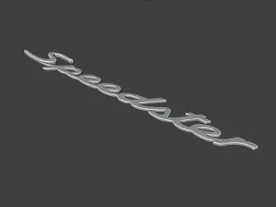 Modern Porsche Speedster Badge 3D print model