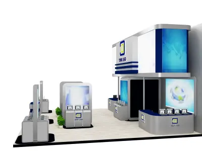  Booth Exhibition Stand a588a  3D model