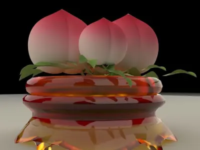 Chinese peach 3D model