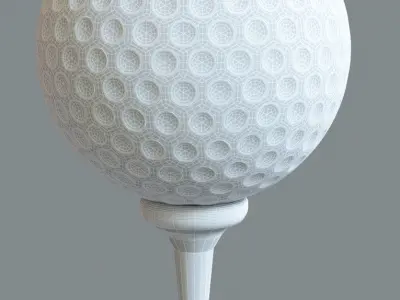 golf ball Free low-poly 3D model