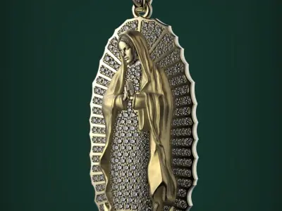 Virgin Mary Pendant 3D print model