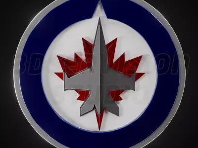 Winnipeg Jets logo - Cinematic - 3D print 3D model