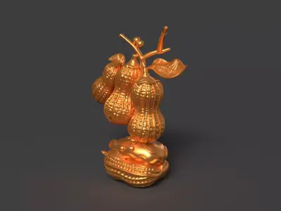 Chinese golden peanut display stand figure    3D model