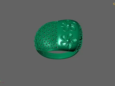 Plain Ring Women Ready STL 3DM Models Womens Rings 3D models 3D print model 54