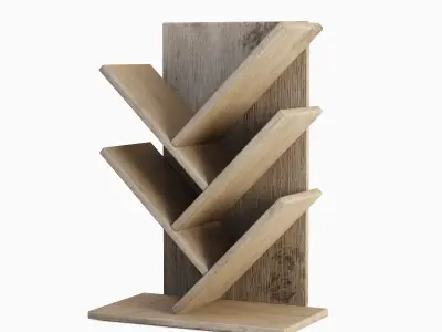 Small Bookshelf 04 Low-poly 3D model