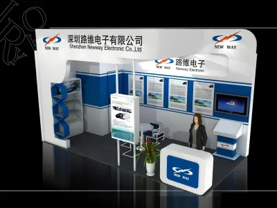 Booth - Area - 6X3-3DMAX2009-01 3D model