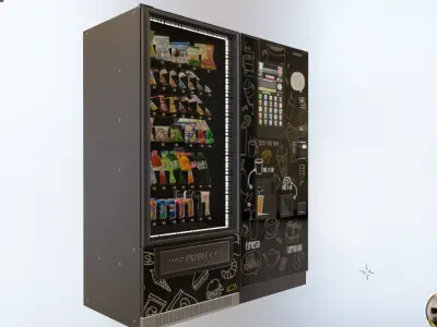 Rosso TO GO coffee machine with additional Foodbox 3D model