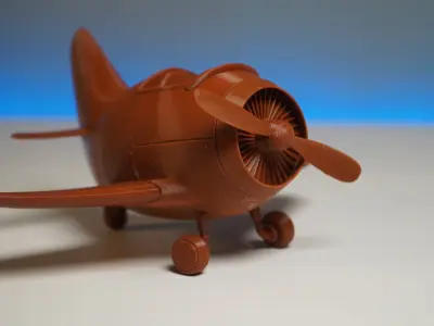 3D printed toy airplane 3D print model