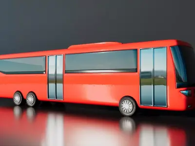 Toy Bus Free 3D model