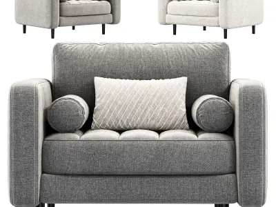 Dennes Chair By Westelm 3D model