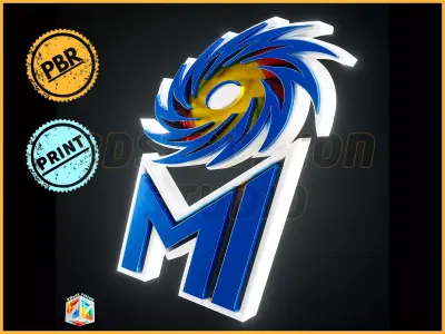 Mumbai Indians logo - Cinematic - 3D print 3D model