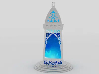 f12b Ramadan lantern fanous 3D model
